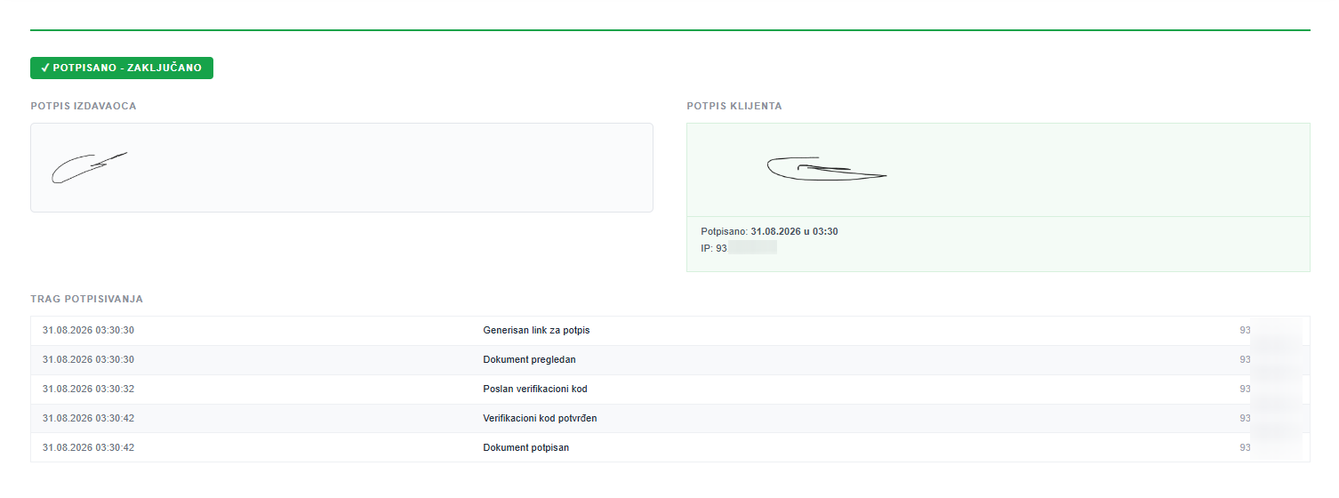 AdBooks Validiran e-Potpis i Trag Potpisivanja